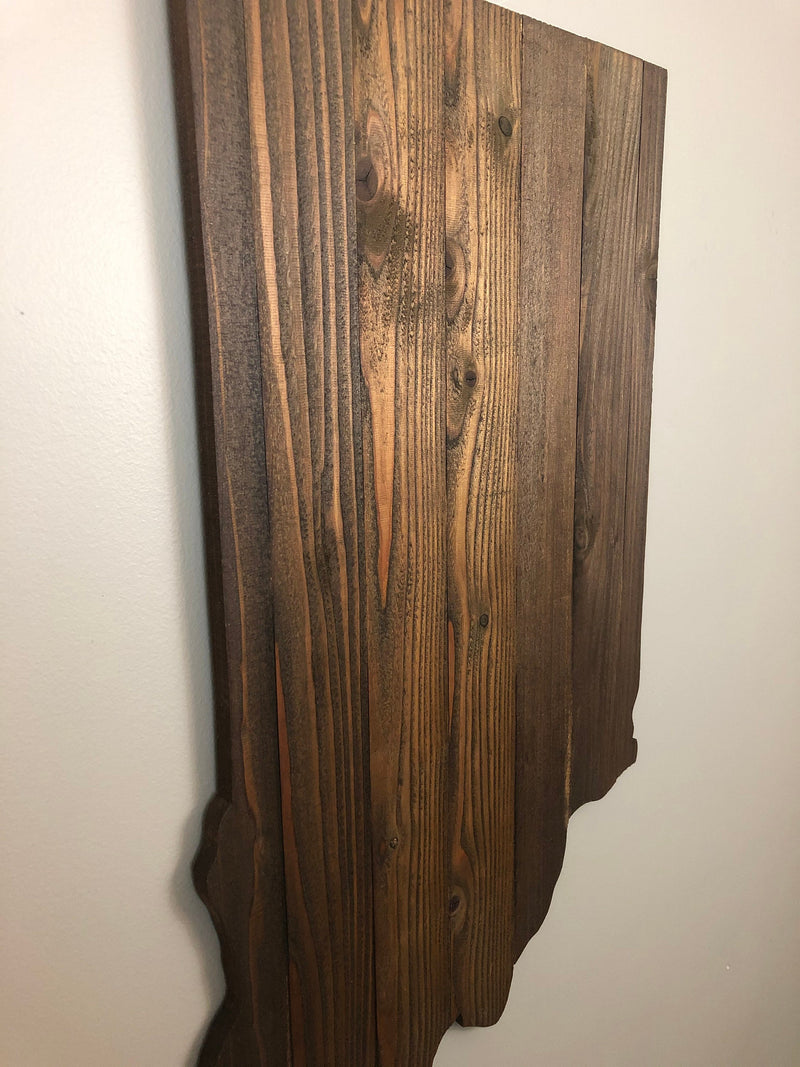 Indiana Rustic Wood State - Zink Woodworks