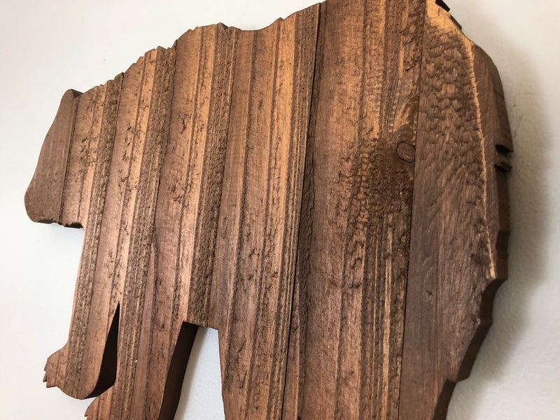 Wooden Bear Rustic Cutout - Zink Woodworks