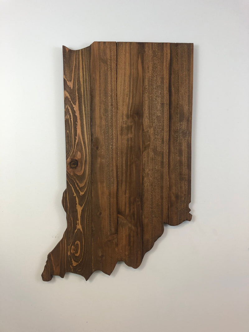 Indiana Rustic Wood State - Zink Woodworks
