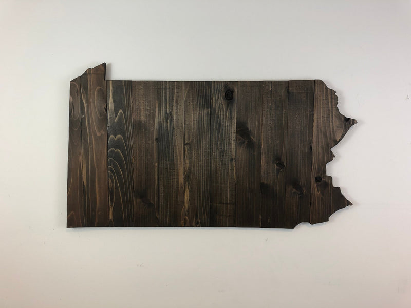 Pennsylvania Rustic Wood State Cutout - Zink Woodworks