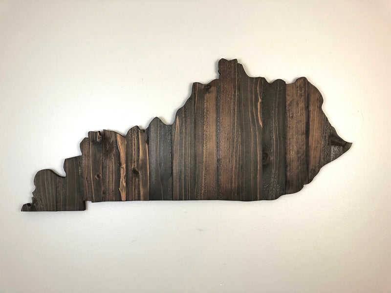 Kentucky Rustic Wood State Cutout - Zink Woodworks