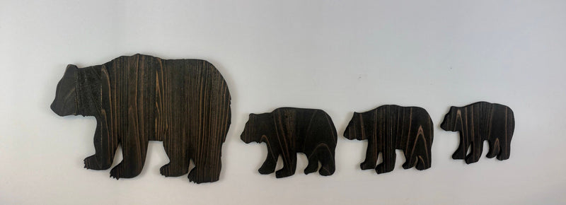 Wood Bear Family Cutout - Zink Woodworks