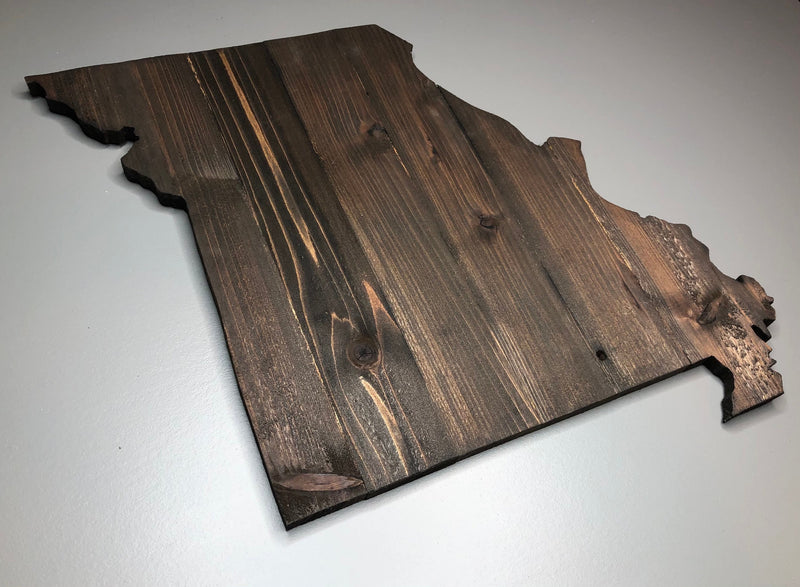 Missouri Rustic Wood State Cutout - Zink Woodworks