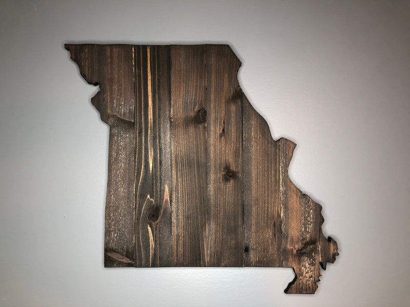 Missouri Rustic Wood State Cutout - Zink Woodworks