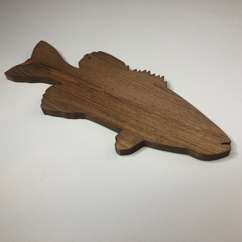 Wooden Fish Cutout Plaque Rustic