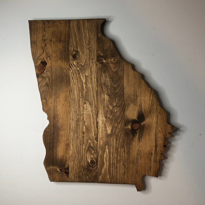 Georgia State Wood Cutout Sign - Zink Woodworks