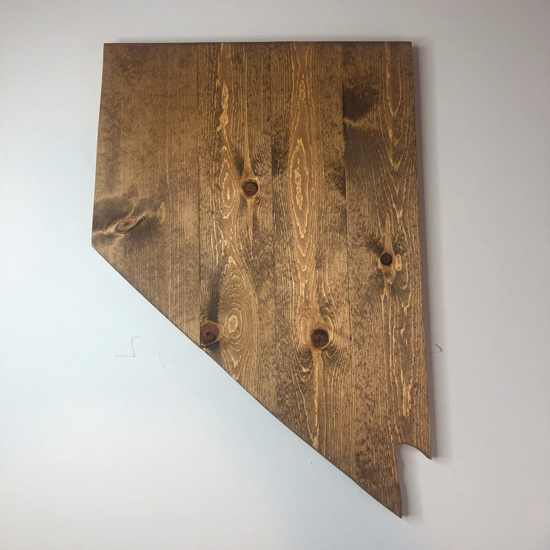 Nevada Rustic Wood State Cutout - Zink Woodworks