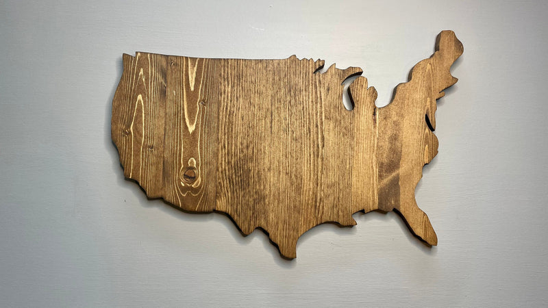 United States Rustic Wood Sign Cutout - Zink Woodworks
