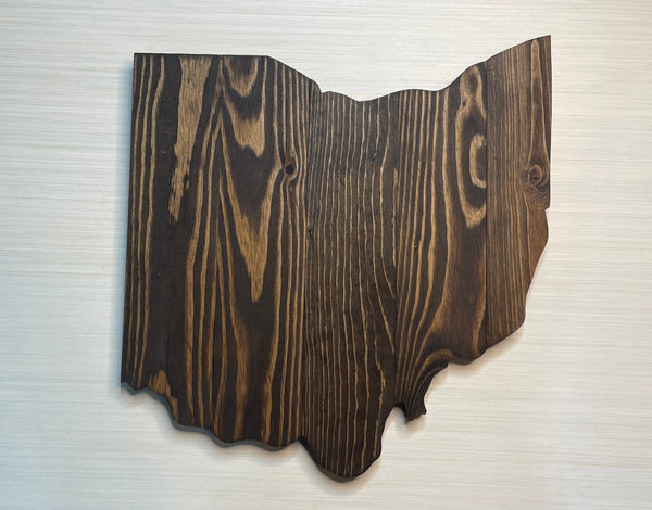 Ohio Rustic Wood Plaque Cutout - Zink Woodworks
