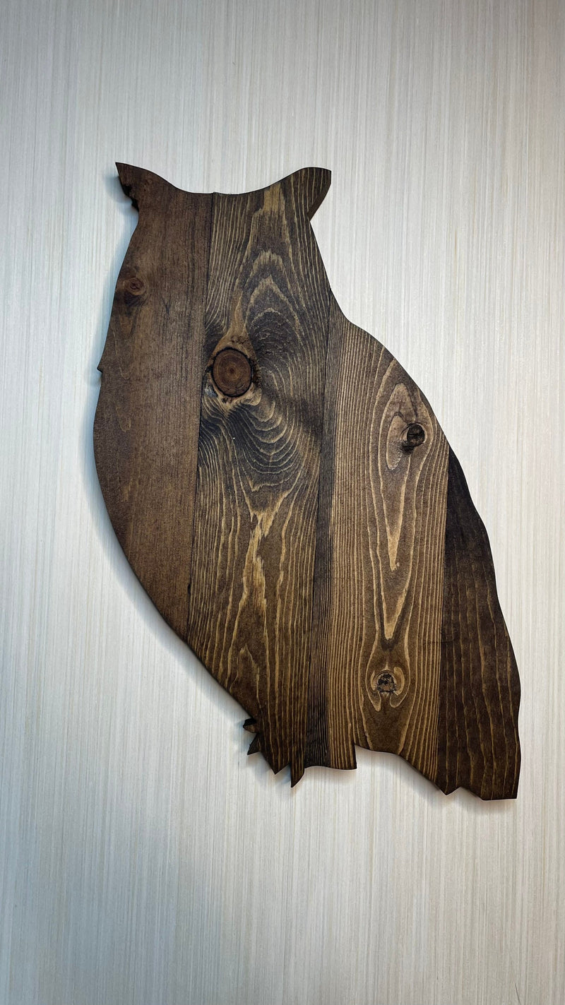 Wooden Owl Cutout Rustic Plaque - Zink Woodworks