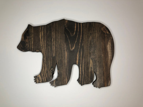 Wood Bear Cutout Decor for Home and Nursery - Zink Woodworks