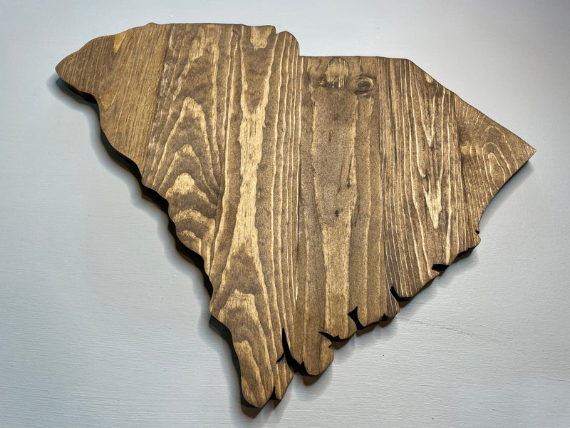 South Carolina Rustic Wood State Cutout - Zink Woodworks