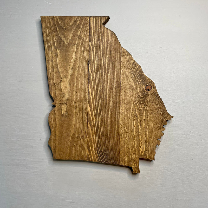 Georgia State Wood Cutout Sign - Zink Woodworks