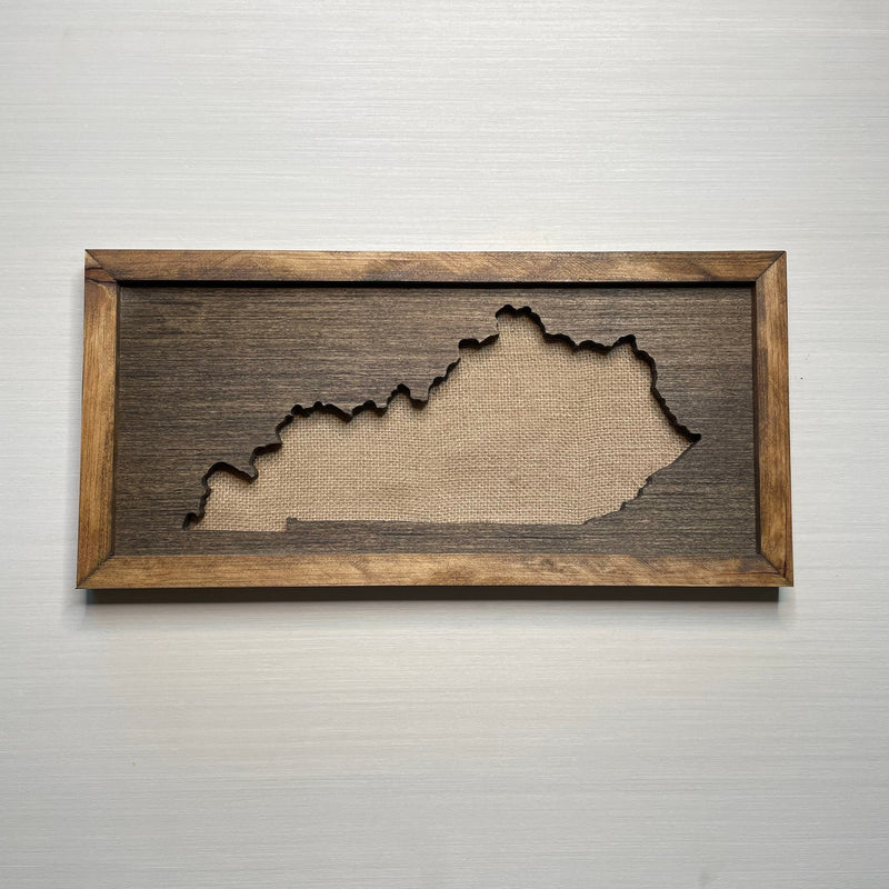 Kentucky Rustic Wood State - Zink Woodworks