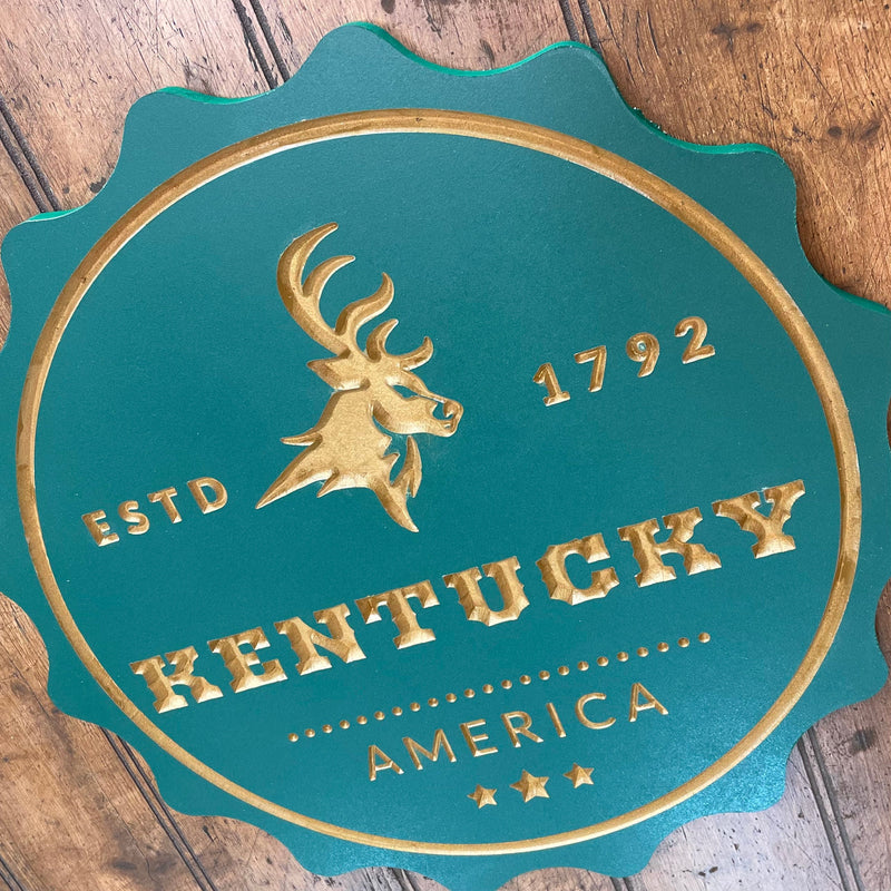 Wooden Kentucky State Sign Cutout - Zink Woodworks