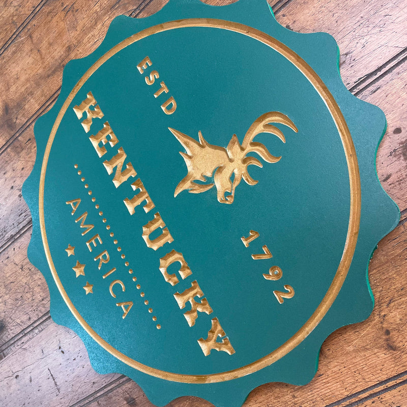 Wooden Kentucky State Sign Cutout - Zink Woodworks