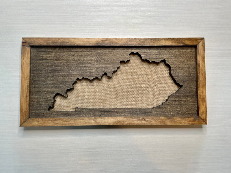 Kentucky Rustic Wood State - Zink Woodworks