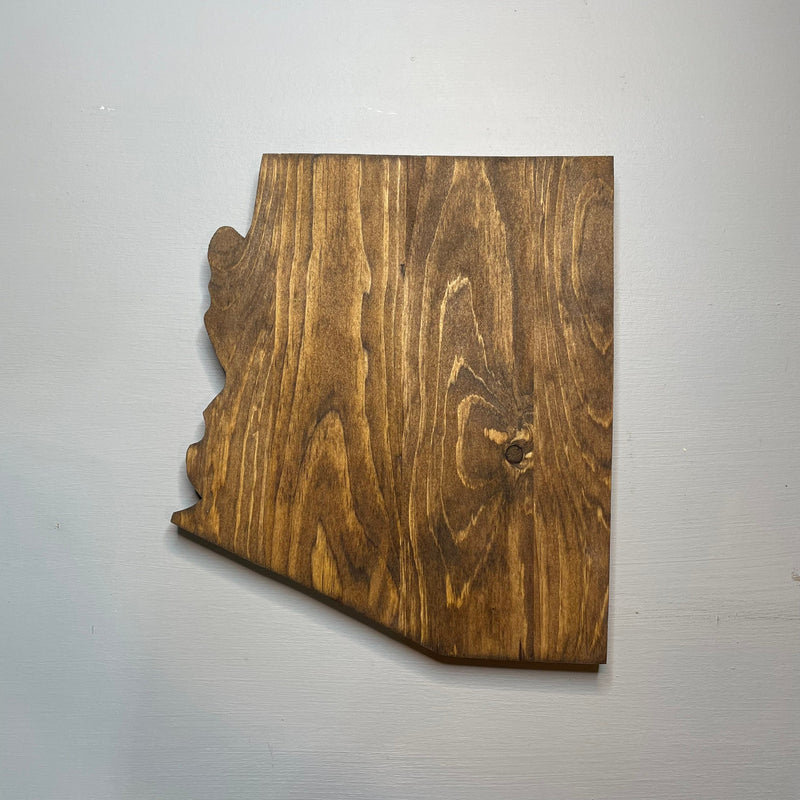 Arizona State Wood Cutout Sign - Zink Woodworks